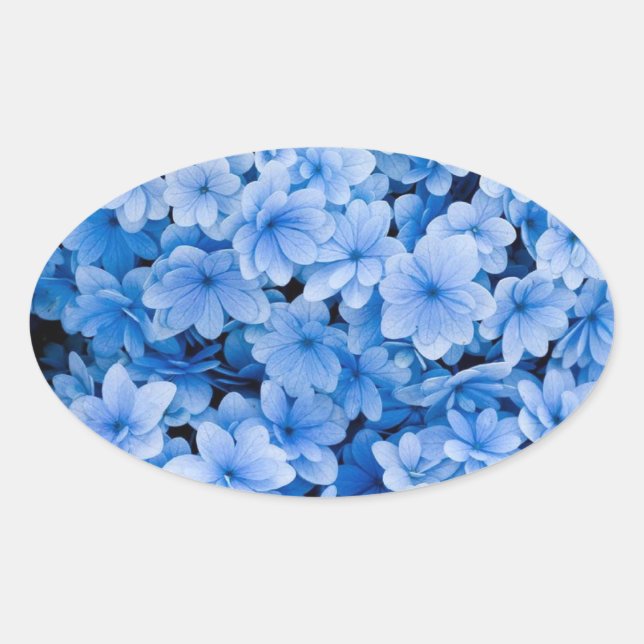 Blue Floral Wedding Umschlag Aufkleber Stickers (Vorderseite)