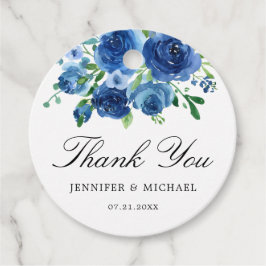 Blue Floral Wedding Vielen Dank für Ihr Interesse Geschenkanhänger