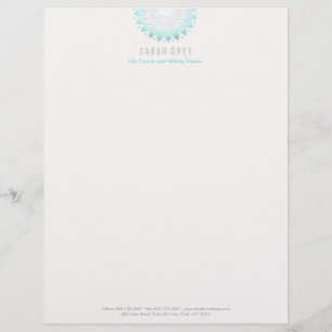 Blue Floral Wellness & Holistic Health Briefbogen