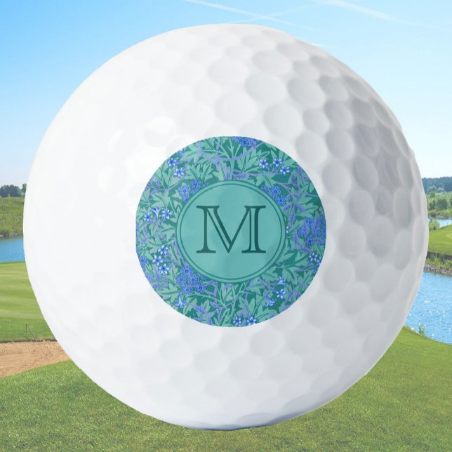 Blue Floral William Morris Custom ErstDamen Golfball (Von Creator hochgeladen)