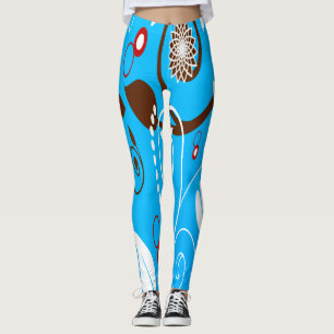 Blue Florals Leggings