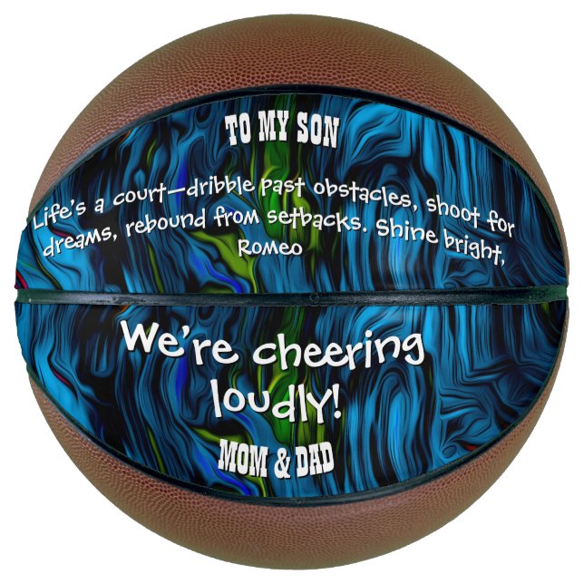 Blue Flow Geschenk Basketball (Vorderseite)