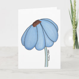 Blue Flower Blank Karte