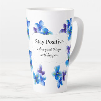 Blue flower coffee mug positive statement  milchtasse