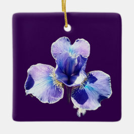 Blue flower keramikornament