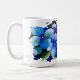 Blue flower Love is the answer love mug Kaffeetasse