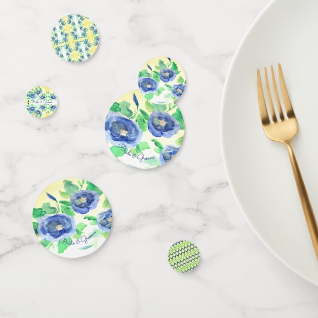 Blue Flower Table Confetti Konfetti (Gruppe)