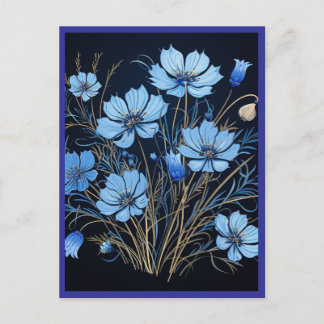 BLUE FLOWERS #1 POSTKARTE