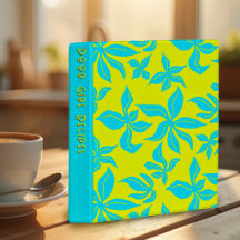 Blue Flowers Art Custom Mini Binder