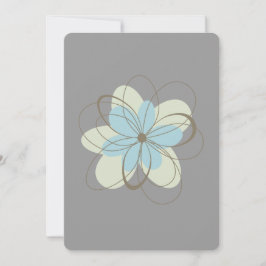 Blue Flowers Baby Dusche Einladung