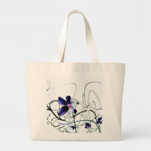 Blue Flowers Bag Jumbo Stoffbeutel
