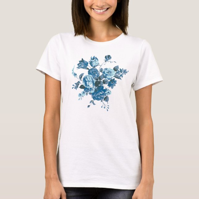 blue flowers bouquet T-Shirt (Vorderseite)