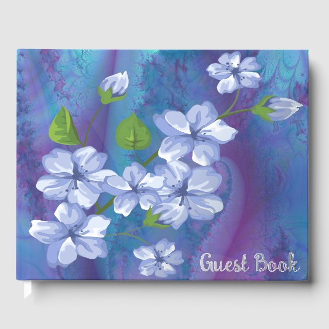 Blue Flowers Gästebuch (Vorderseite)