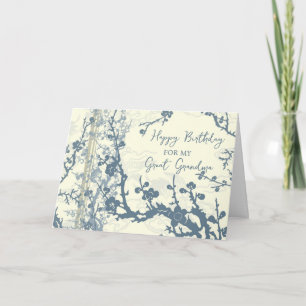 Blue Flowers Great Oma Birthday Card Karte