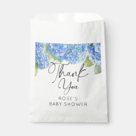 Blue Flowers Hydrangea Baby Dusche Geschenktütchen