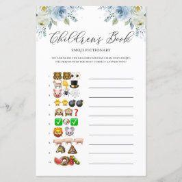 Blue Flowers Kinderbuch Emoji Baby Showspiel