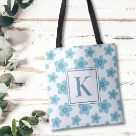 Blue Flowers Monogram