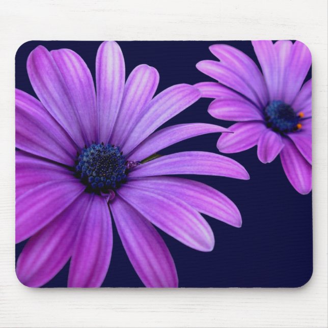 Blue Flowers Mousepad Daisy Computergeschenke (Vorne)