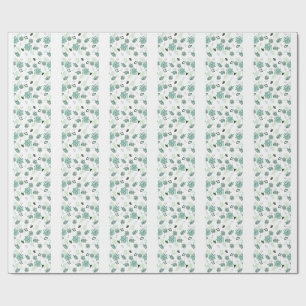 Blue flowers Wrapping Paper / Papier Geschenk Flor Geschenkpapier