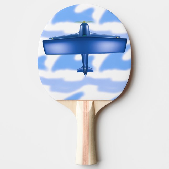 Blue Flugzeug Aviation SkyBlue Cloud Ping Pong Pad Tischtennis Schläger (Vorderseite)