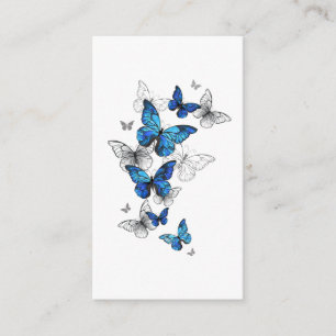 Blue Flying Butterflies Morpho Begleitkarte