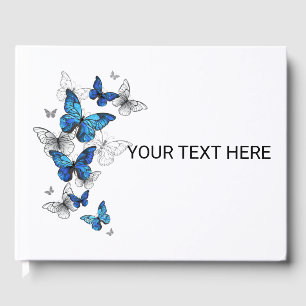 Blue Flying Butterflies Morpho Gästebuch