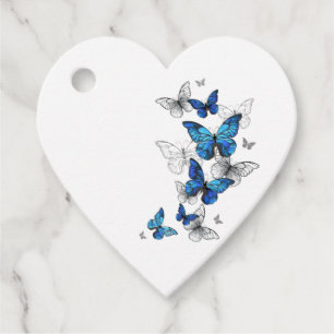Blue Flying Butterflies Morpho Geschenkanhänger