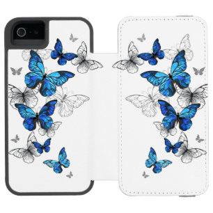 Blue Flying Butterflies Morpho Incipio Watson™ iPhone 5 Geldbörsen Hülle