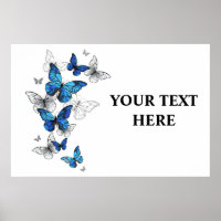 Blue Flying Butterflies Morpho
