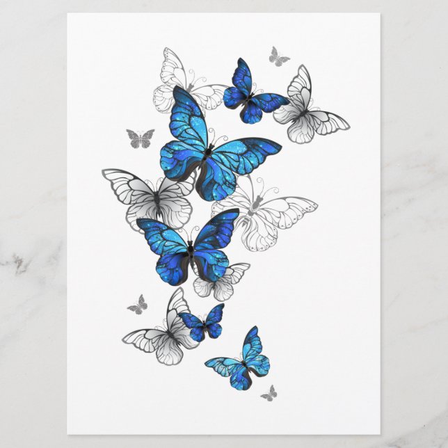 Blue Flying Butterflies Morpho Programm (Vorderseite)