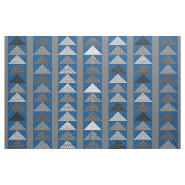 Blue "Flying Gese" Patchwork-Look Stoff (Fat Quarter (45,7 x 55,9 cm))