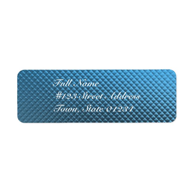 Blue Foil Mailing Labels (Vorne)