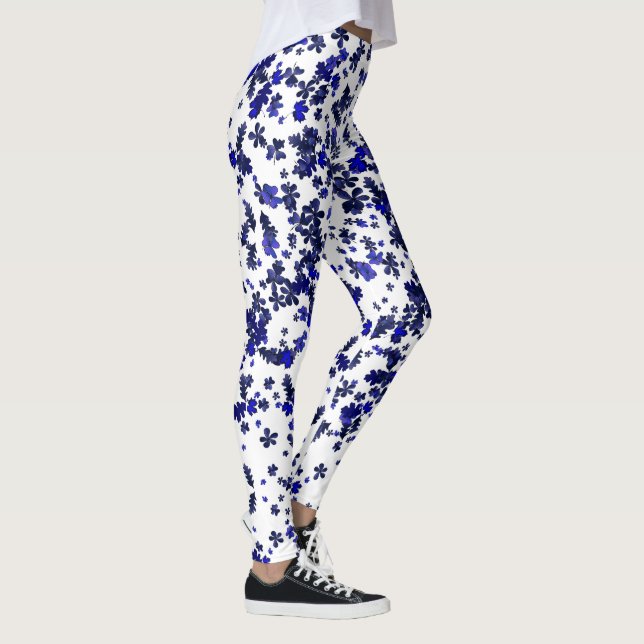 Blue Foliage Leggings (Rechts)