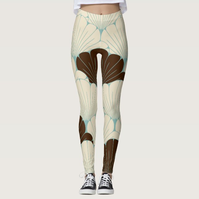 Blue Foliage Leggings (Vorderseite)