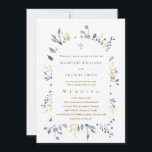 blue foliage wedding acrylic invitation einladung<br><div class="desc">blue foliage wedding invitation</div>