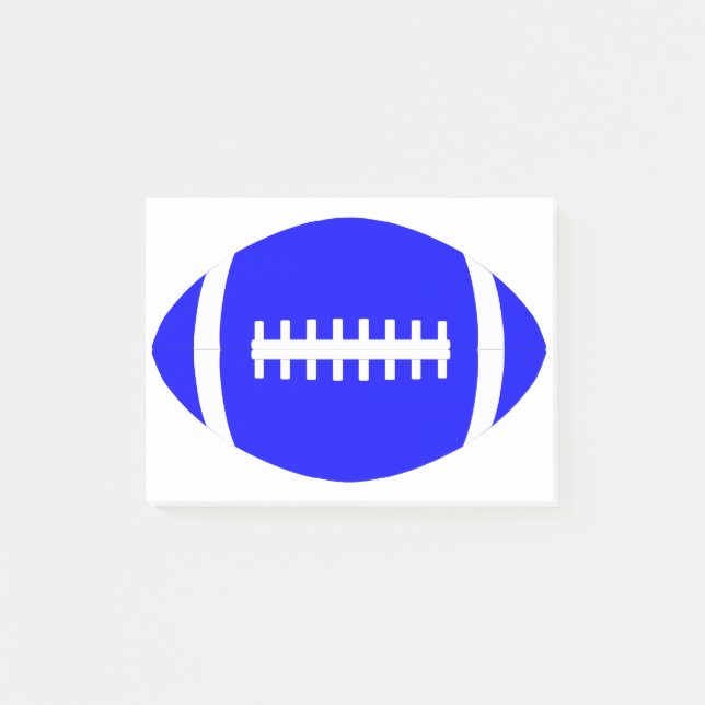 Blue Football Coach's Office Decorative Sports Post-it Klebezettel (Vorderseite)