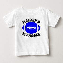 Blue Football Custom Team Name oder Text Game Day Baby T-shirt