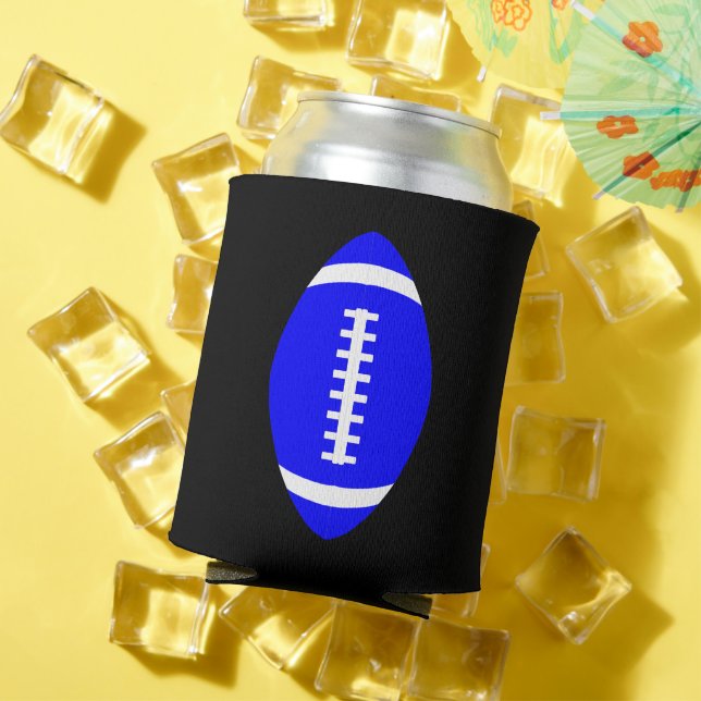 Blue Football Fan Game Day Beer Can Koozie Dosenkühler (In Situ Sommer)