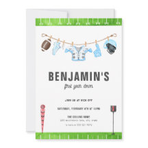 Blue Football Geburtstag Erstes Jahr Ab 1. Einladu