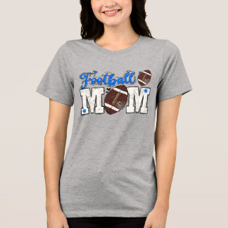 Blue Football Mama Tri-Blend Shirt
