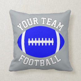Blue Football mit individuellem Teamnamen und Farb Kissen