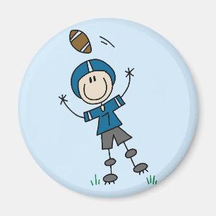 Blue Football Player Tshirts und Geschenke Magnet
