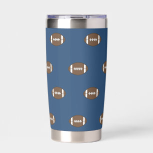 Blue Football Thermal Tumbler Thermobecher