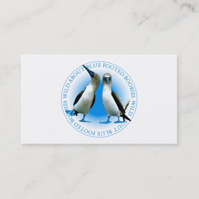 Blue Footed Boobies Bird Watching Guide Visitenkarte (Vorderseite)