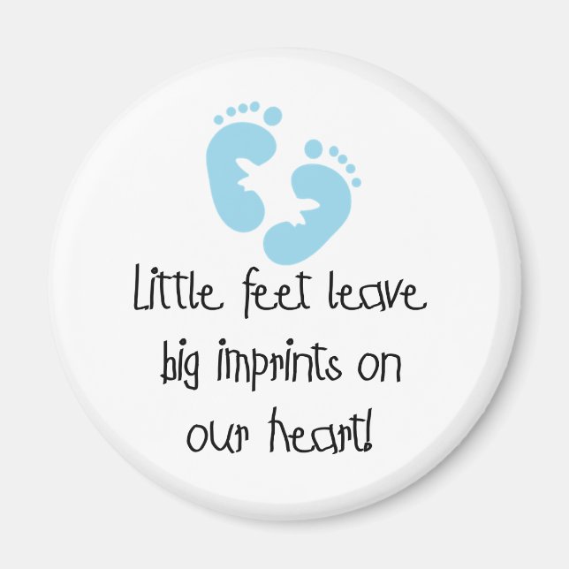 Blue Footprints Magnet (Vorne)