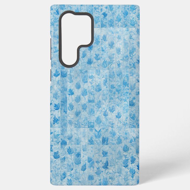 Blue Forest - Ethereal Leaf Pattern Phone Case Samsung Galaxy Hülle (Rückseite)