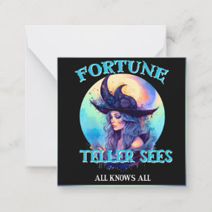 Blue Fortune Teller _ Halloween Mitteilungskarte