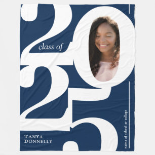 Blue Foto 2025 Abschluss Fleecedecke