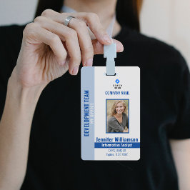 Blue Foto Company Security QR Code Mitarbeiter-ID Ausweis