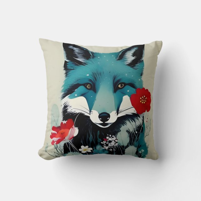 Blue Fox Kissen (Vorderseite)